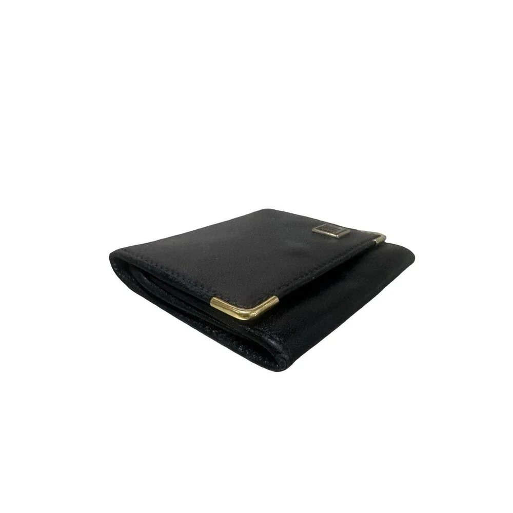 Dunhill Black Leather Mens/Womens Coin Case Pouch